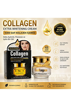 Kolajen Destekleyici Peptit, Ceramide Hyalüronik Asit İçeren Anti Aging Nemlendirici Yüz Kremi 50ml