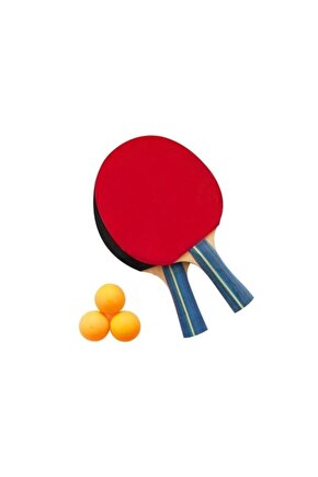 Çok Renkli Masa Tenisi Seti 2 Masa Tenisi Raketi Ve 3 Pinpon Topu