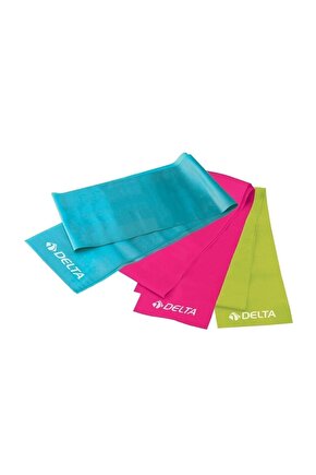 3 lü Pilates Bandı Plates Egzersiz Direnç Lastiği Seti (UÇ KISMI AÇIK)
