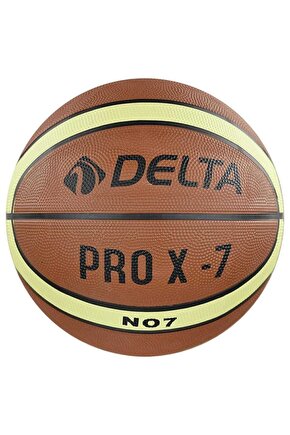 7 Numara Pro X Deluxe Kauçuk 7 Numara Basketbol Topu Kahverengi Pompa dahil değildir