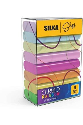 Silgy 8li Curved Rainbow Silgi Seti