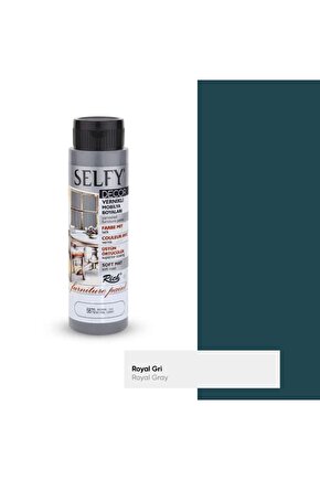 Selfy Decor Vernikli Mobilya Boyası 500ml Royal Gri N09593