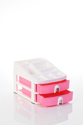 Co 7201 Çok Amaçlı Çekmeceli Organizer Pastel Pembe