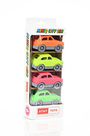 MINIQ CITY CAR SUV NEON 4’LÜ SET OYUNCAK ARABA
