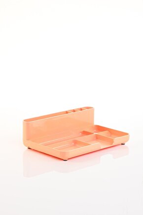 Klm 206 Masaüstü Organizer Kalemlik Pastel Turuncu