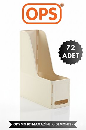 MG 101 A4 DEMONTE 72Lİ PLASTİK DİKEY MAGAZİNLİK KLASÖR ARŞİV KUTUSU ORGANİZER SAKLAMA DEPOLAMA