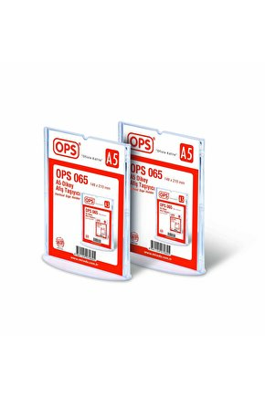 DP 065 A5 DİKEY AFİŞ TAŞIYICI T TİPİ SERGİLEME ÜRÜNÜ - 2 ADET