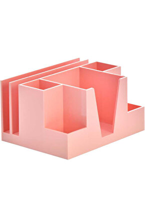 Masa Seti Kalemlik Organizer Pastel Pembe Masa Üstü Organizer