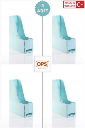 MG 101 MAGAZİNLİK 4LÜ SET A4 DEMONTE PLASTİK DİKEY KLASÖR ARŞİV KUTUSU ORGANİZER SAKLAMA DEPOLAMA