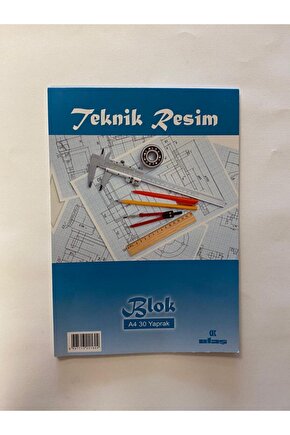 Teknik Resim Defteri Teknik Blok 30 Yp A4