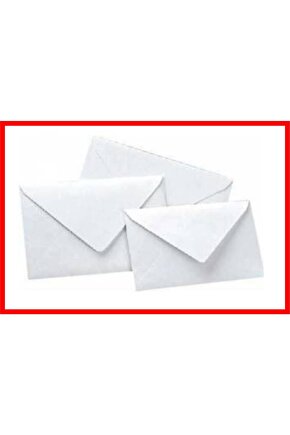 Düğün Atkı Zarfı, Mektup Zarfı,para Zarfı,beyaz 1.hamur Davetiye Zarfı 114x162mm (3 PAKET) 300 Adet