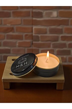 MyHand Soyawax Siyah Teneke Mum Kokusuz Kutu Mum 60 Gr