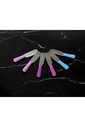 Paslanmaz Çelik Plastik Saplı 6lı Kahvaltı Bıçağı (Karışık Renk)
