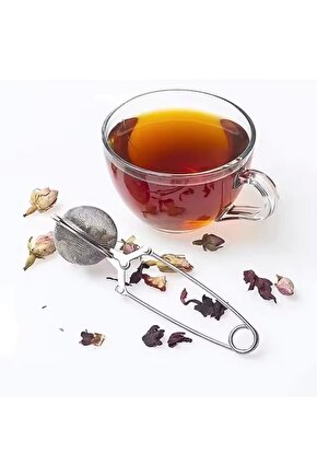 Paslanmaz Çelik Top Makas Çay Kahve Bitki Çayı Süzgeci