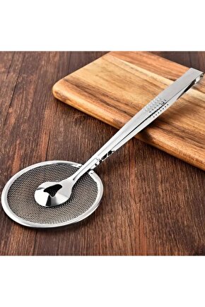 Paslanmaz Metal Süzgeçli Kızartma Maşası