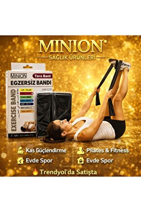 Terra Egzersiz Bandı Siyah Renk Tera Bant Pilates Bandı