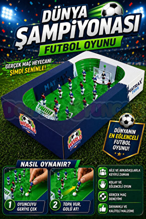 Dünya Şampiyonası Futbol Oyunu - Futbol Maçı Oyuncak - Futbol Oyuncakları - Top Oyuncak Langırt Setl