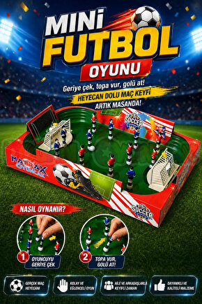 Mini Futbol Oyunu - Futbol Maçı Oyuncak - Futbol Oyuncakları - Top Oyuncak Langırt Setleri - Langırt