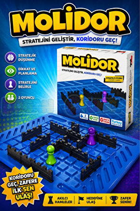 Moli Koridor Oyunu - Molidor Oyunu - Zeka Oyunu Koridor Oyunu - Strateji Oyunu