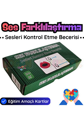 Ses Farklılaştırma - Sesleri Kontrol Etme Becerisi - Ses Kartları Konuşma Etkinliği Kartları