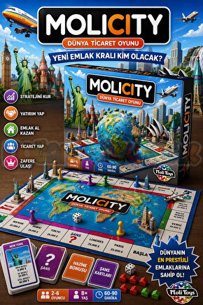 Molicity Dünya Emlak Ticaret Oyunu - Molicity Oyunu - Monoply Strateji Oyunu