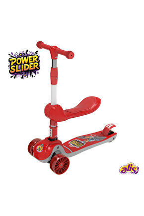 Power Slider Oturaklı Kırmızı Scooter - 2+ Yaş ve Üzeri Çocuklar için Scooter