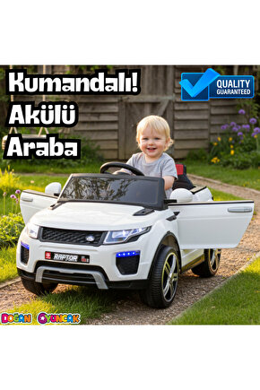 Raptor GT Beyaz Uzaktan Kumandalı 4X2 12 Volt Akülü Araba - RC Land Rover Akülü Araba Range Rover
