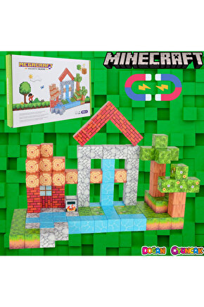 Minecraft Orman Temalı 119 Parça Manyetik Lego Minecraft Manyetik Lego Minecraft Lego Megacraft Lego