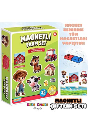 Magnetli Çiftlik Seti - Magnetli Farm Set - Magical Magnet - Çiftlik Oyunu - Hayvanlı Magnetler - Ha