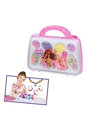 Barbie Çantalı Takı Seti - Dede Takı Seti - Boncuk Kolye Seti - Barbie Oyuncakları