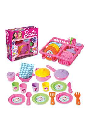 Barbie Bulaşıklık - Mutfak Setleri - Ev Oyuncak Setleri - Bulaşık Seti - Barbie Bulaşık Seti