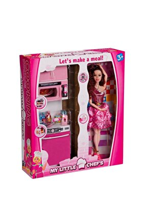 My Happy Kitchen Bebekli Tekli Mutfak Seti - Modern Mutfak Seti - Işıklı Sesli Mutfak Oyuncak - Fırı