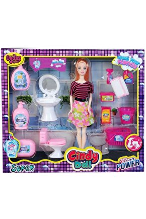 Cindy Doll Süper Clean Power Oyuncak Seti