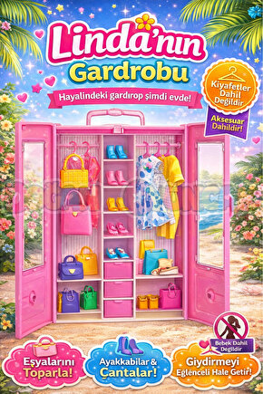 Lindanın Gardırobu - Barbie Dolap - Barbie Giysi Dolabı - Barbie Gardırop - Barbienin Kıyafet Dolap