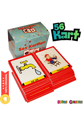 Ses Kartları - 56 Kart - Özel Eğitim Yukakids Işitsel Algı Taklit Kartları