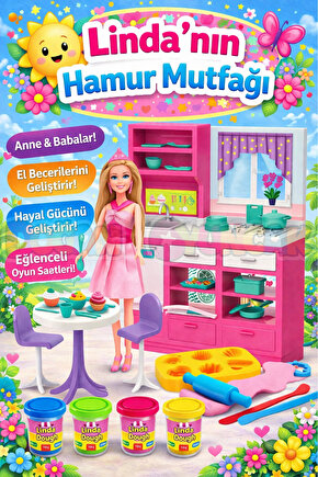 Lindanın Mutfak Hamur Seti - Mutfak Oyuncak - Mutfak Seti - Barbie Mutfak Hamur Seti
