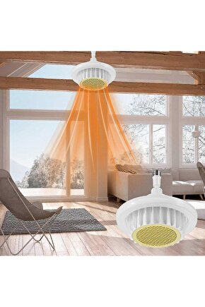 Istıcılı, Kumandalı, 3 Işık Modlu Led Ampul Isıtıcı Led Avize Ortam Isıtan 36 Watt 3900 Lümen Ampul