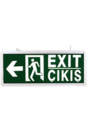 Sağ - Sol Çıkış Levhası, 3 Saat Şarjlı, Elektrikle Çalışır, 3 Watt Ledli, Acıl Çıkış Levhası, EXIT