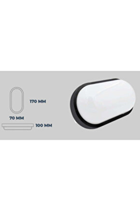ECN-5015 20W Siyah Dış Mekan LED Aplik