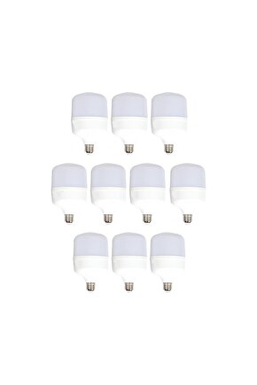 10 Adet 20 Watt, Yüksek Işık, Kaliteli, 1800 Lümen Beyaz Işık Torch Ampul, E27 Duy Kaliteli Ampul