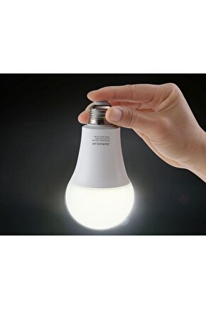 Elektrik Kesilince de Çalışan 9 Watt Led Ampul, Şarjlı Led Ampul Kendini Şarj Eden E27 Duy Led Ampul