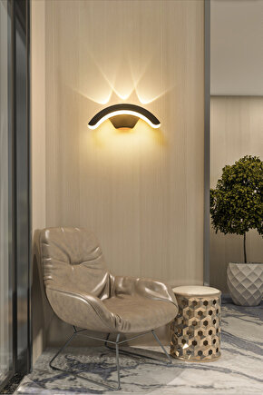 12 Watt Gün Işığı Ledli Otel, Motel, Kafe, Bar, Pansiyon, İşletme Armatürü, Işık Süzmeli Şık Aplik