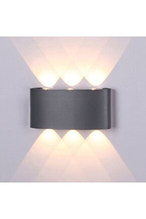 Uranüs Antrasit Kasa 10 Watt Gün Işığı Iç Dış Mekan Dekoratif Led Aplik