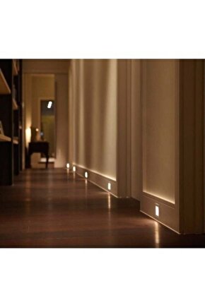 Hareket Sensörlü Kare 3 Watt Merdiven Armatürü Matkrom Kasa Günışığı