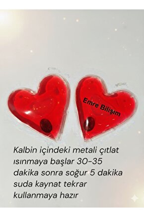 Sihirli Isıtıcı Jel Cep Soba Isıtıcı Kalp Şekilli El Cep Isıtma 2 Adet