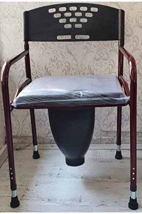 Hasta Lazımlığı Klozeti Tuvaleti Banyosu Direk Wc Seyyar Sandalyesi Katlanabilir Yükseklik Ayarlı