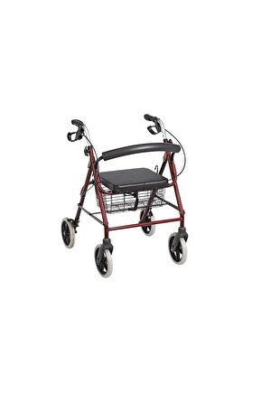 Poylin P580 Ekonomik Rollatör Fren Sistemi Oturaklı Sepetli