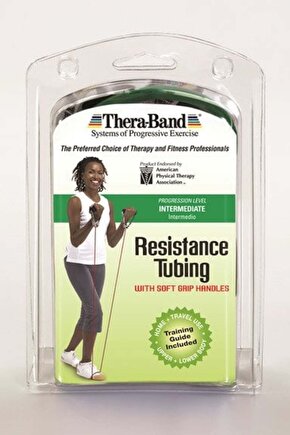 Thera-Band Bodytrainer Tubing 1,4 M With Flexible Handles - Yeşil