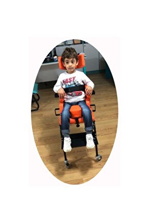 Engelli Çocuk Oturma Sandalyesi Tekerlekli 6 İle 10 Yaş Arası