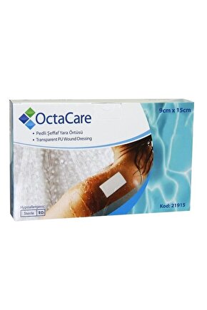 Şeffaf Pedli Su Geçirmez Yara Örtüsü Tekli Steril Paket 9 CM x 15 CM 25 Adet Tekli Steril Paket